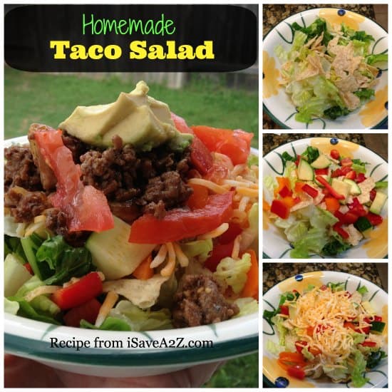 Easy Homemade Taco Salad - iSaveA2Z.com