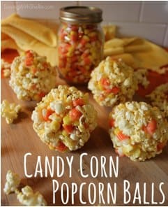 Candy Corn popcorn treats