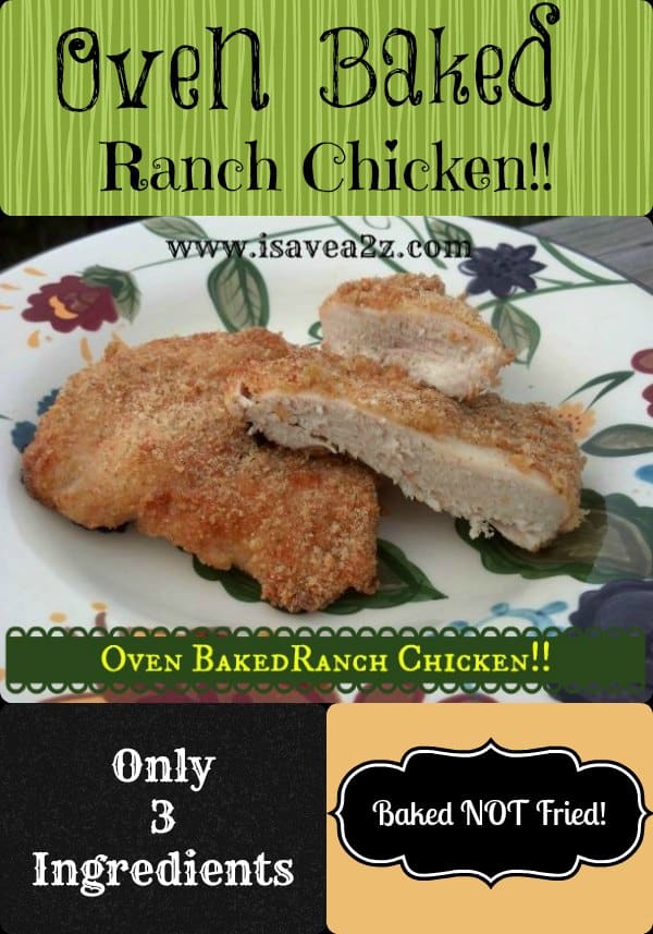 oven baked ranch chicken recipe