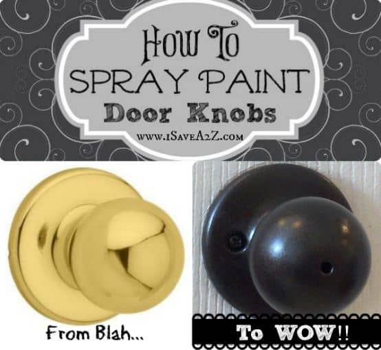 spray paint door knobs