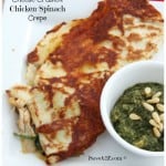 Cheese Crusted Chicken Spinach Crepes Recipe