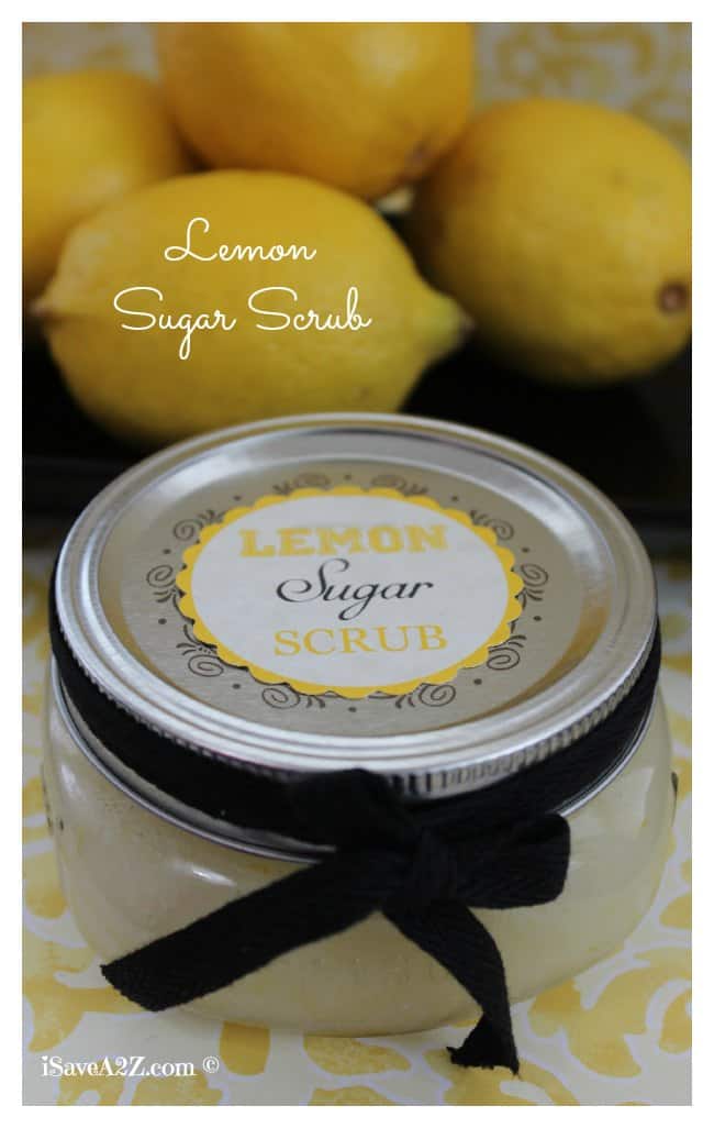Easy Lemon Sugar Scrub Recipe with Printable Labels