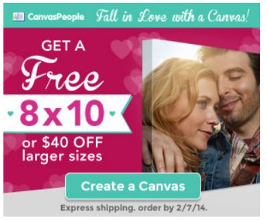 Perfect Gift Idea:  Free 8×10 Canvas or $40 off!