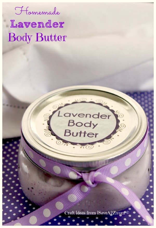 Homemade Body Butter Cream Recipe with free printable labels