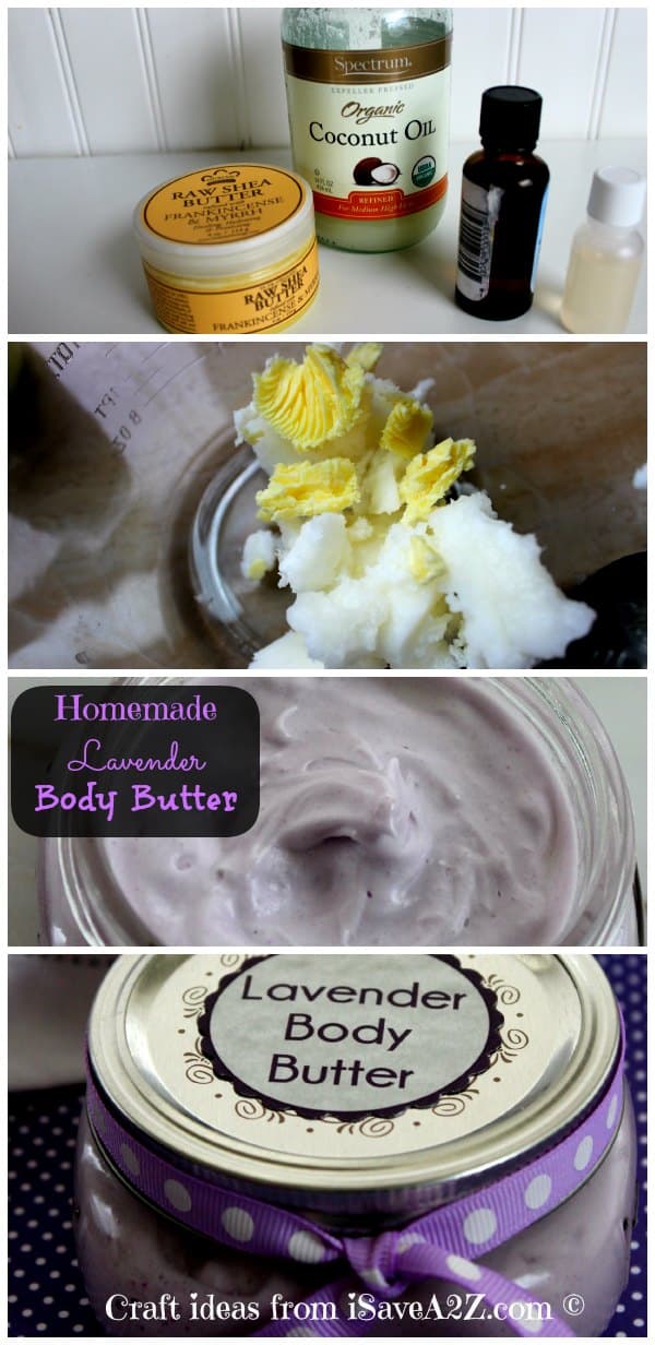 Homemade Body Butter Cream recipe in Lavendar