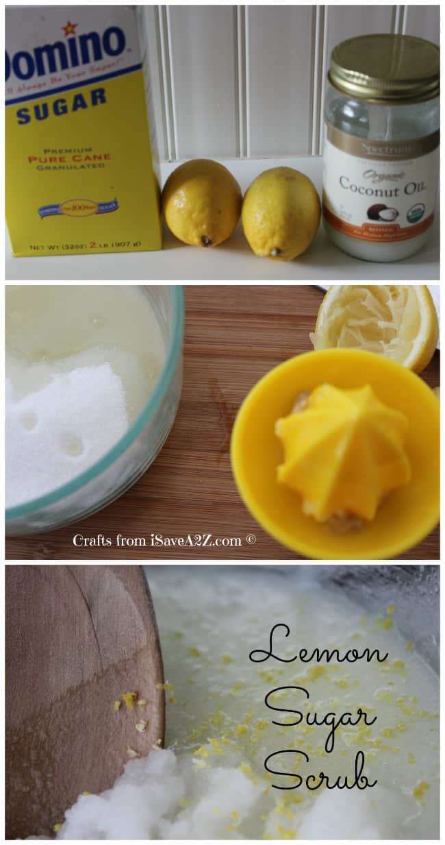 Easy Lemon Sugar Scrub Ingredients