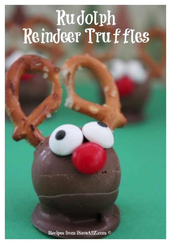 Easy Christmas Treats Idea:  Rudolph Reindeer Truffles