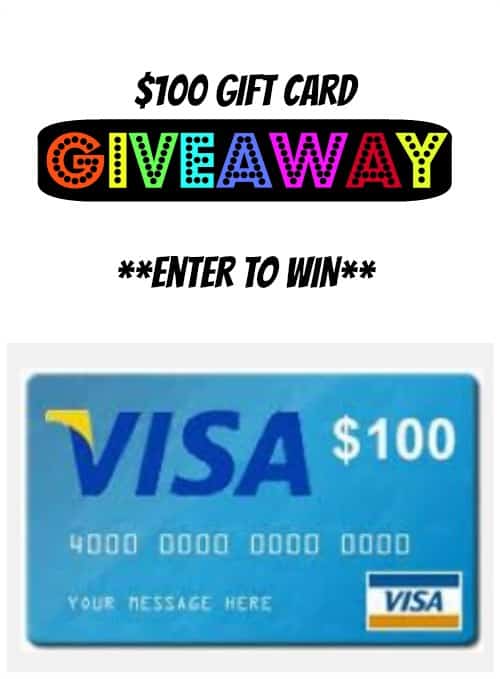 WINNER Announced!  $100 Visa Gift Card Giveaway