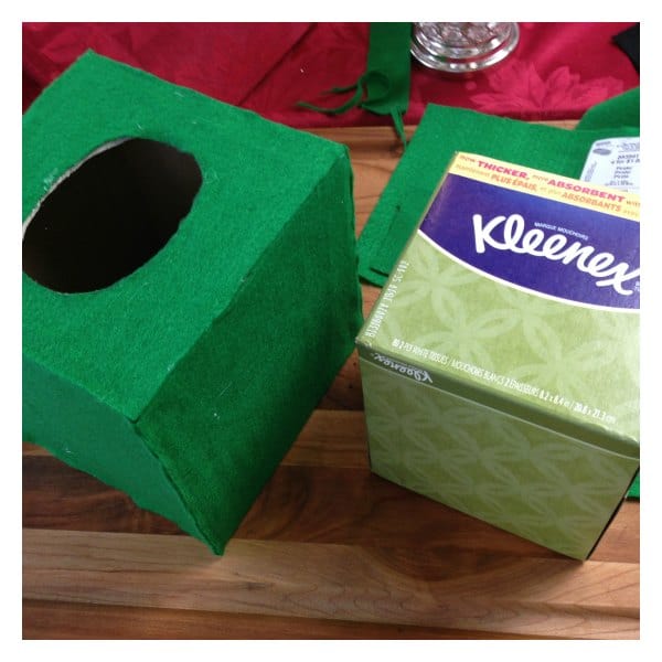 DIY Minecraft Tissue Box Cover top view #KleenexTarget #Pmedia