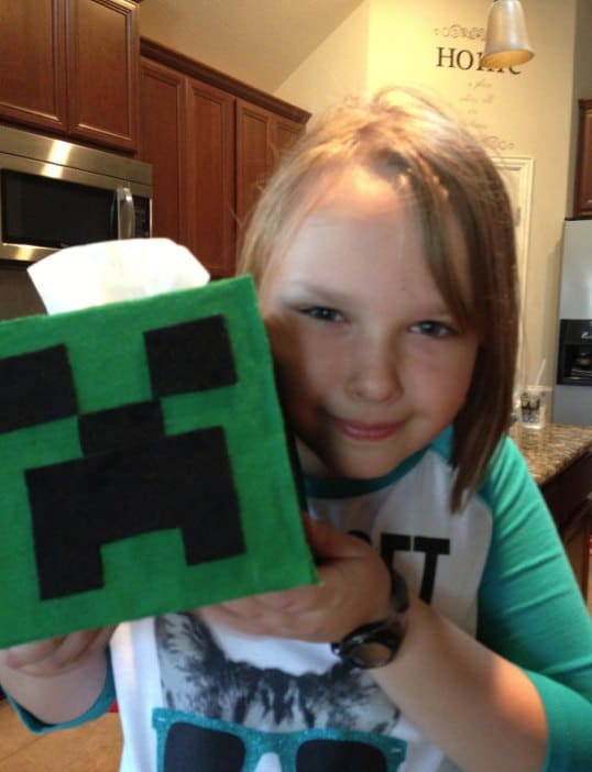 Diy Minecraft Creeper Face Tissue Box Cover