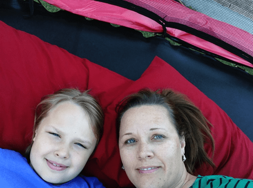 Trampoline time with  my daughter