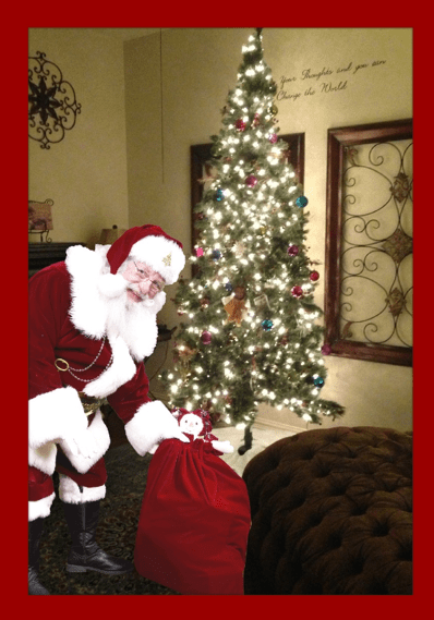 I Caught Santa near our Christmas Tree!  #icaughtsanta (Giveaway Included) #ad