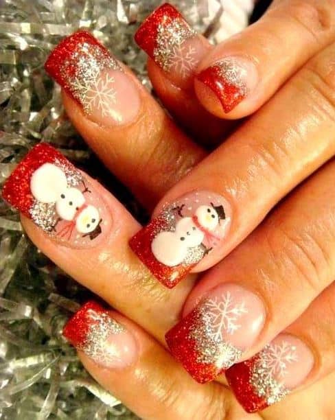 snowman nails