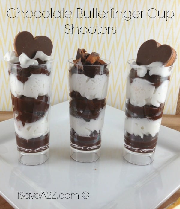 Chocolate Butterfinger Cup Shooters