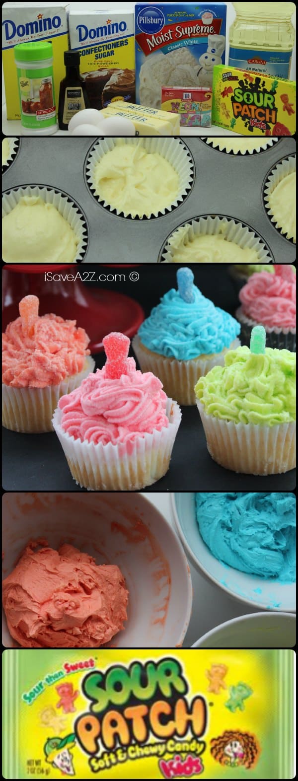 Sour Patch Kids Cupcakes