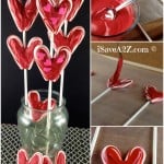 Valentine's Day Lollipops bouquet made from candy canes ingredients needed