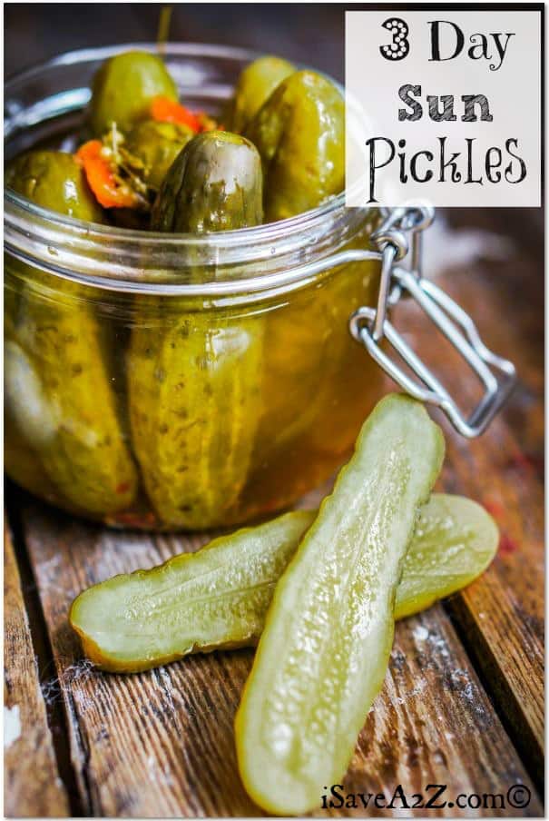 3 Day Sun Pickles Recipe