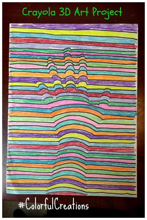 Kids 3D Art Project Idea Using Crayons! 