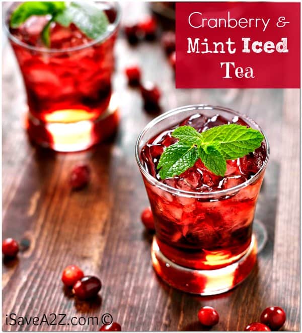 Cranberry and Mint Iced Tea