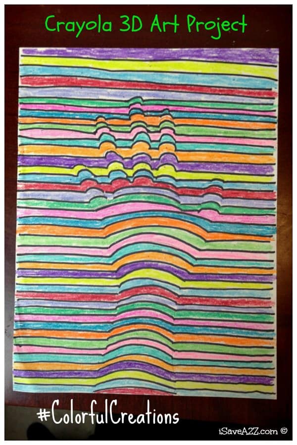 Kids 3D Art Project Idea Using Crayons!