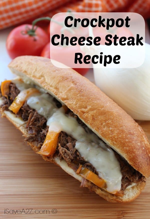 Crockpot Cheese Steak Recipe - iSaveA2Z.com