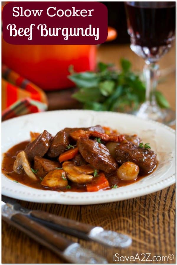 Slow Cooker Beef Burgundy Recipe! Another yummy favorite!