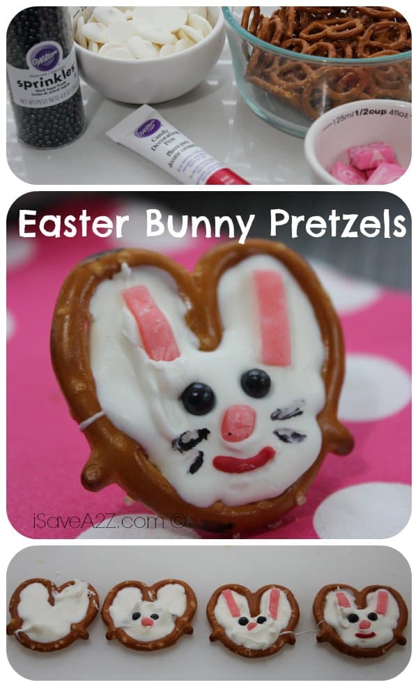 Easter Bunny Pretzels