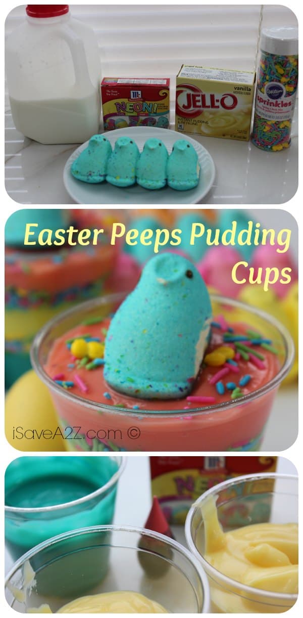Easter Peeps Pudding Cups