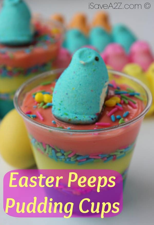 Easter Peeps Pudding Cups