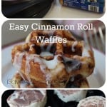 Easy Cinnamon Roll Waffles