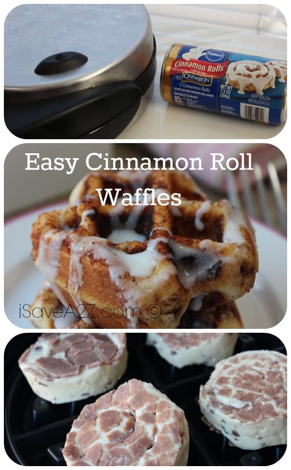 Easy Cinnamon Roll Waffles