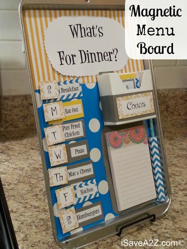 DIY: Magnetic Menu Board