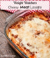Weight Watchers Lasagna with Meat Sauce! Only 8 points per serving!