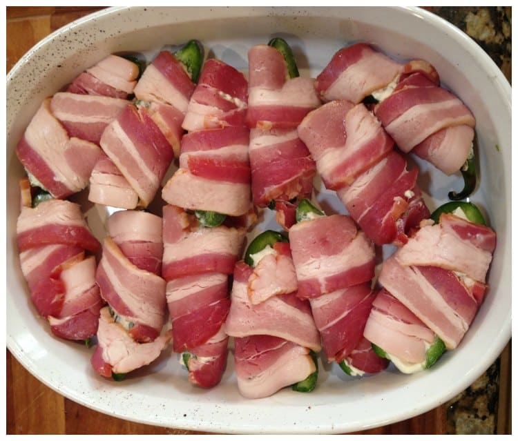 Bacon Wrapped Jalapeno Cream Cheese Poppers #SpreadTheFlavor
