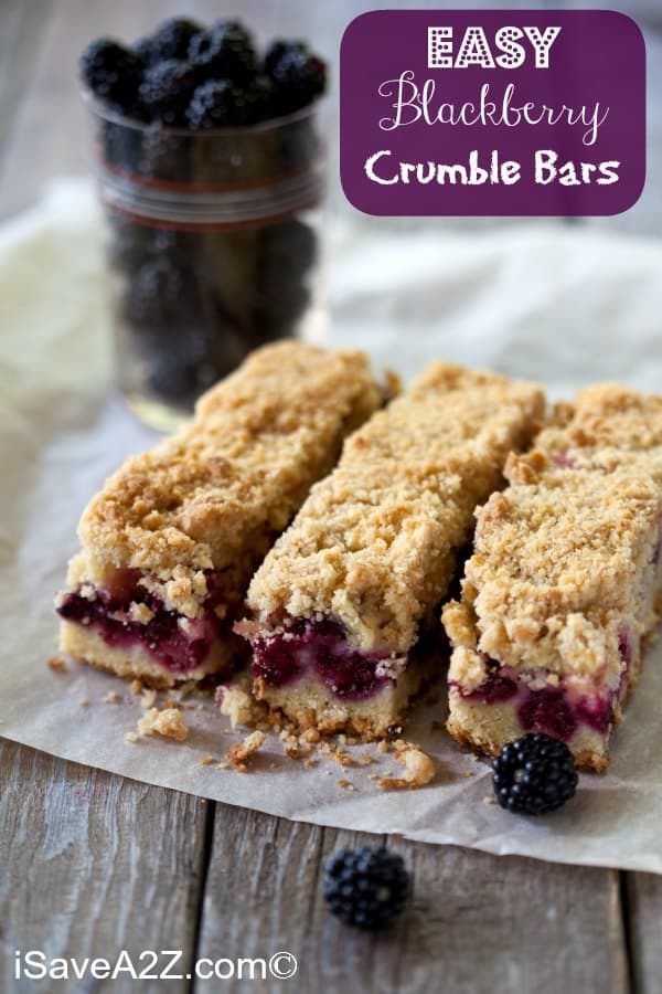 easy blackberry crumble bars