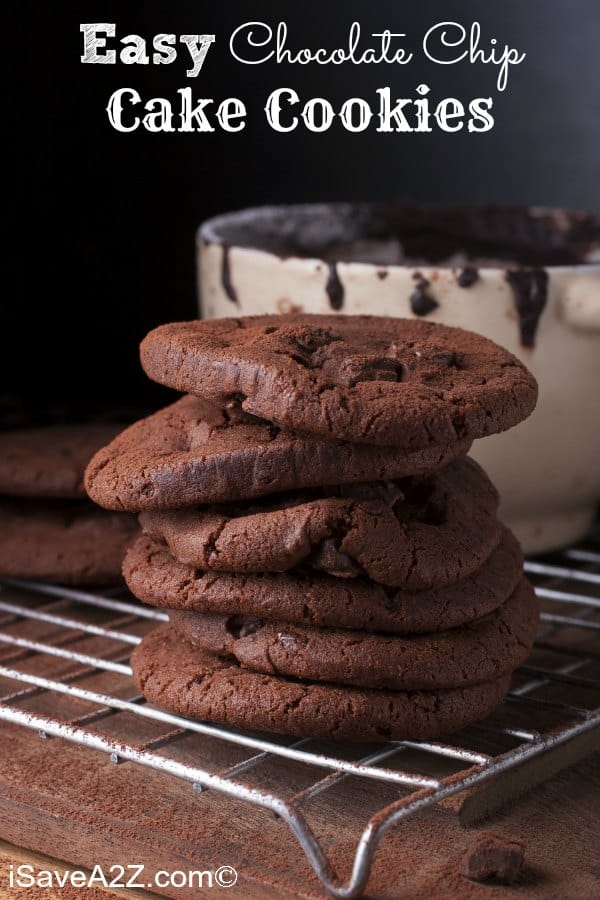 easy chocolate chip cake cookies