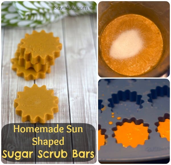 Homemade Sun Shaped Sugar Scrub Bars