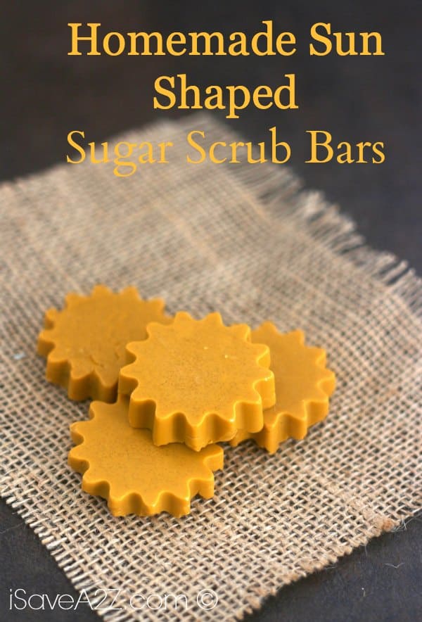 Homemade Sun Shaped Sugar Scrub Bars