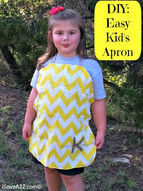 DIY Easy Kids Apron! No sewing machine required!