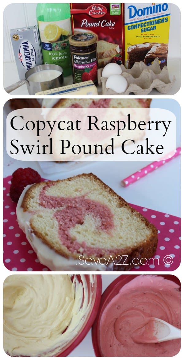 Copycat Raspberry Swirl Pound Cake