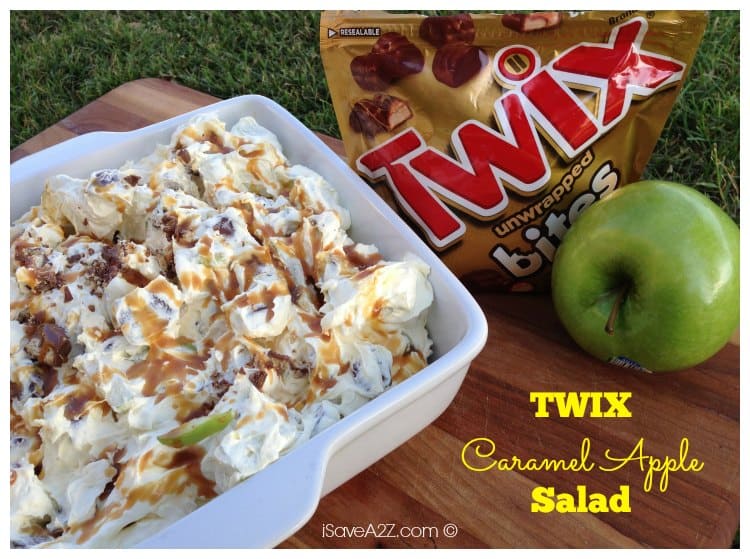 No Bake TWIX Caramel Apple Salad Recipe