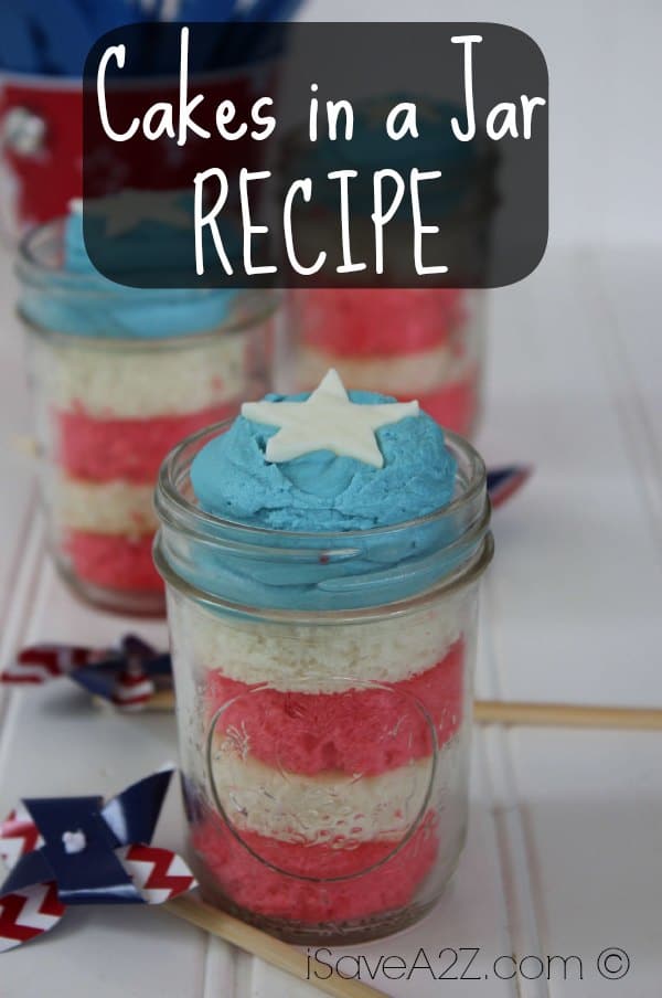 Patriotic Cakes In A Jar Recipe