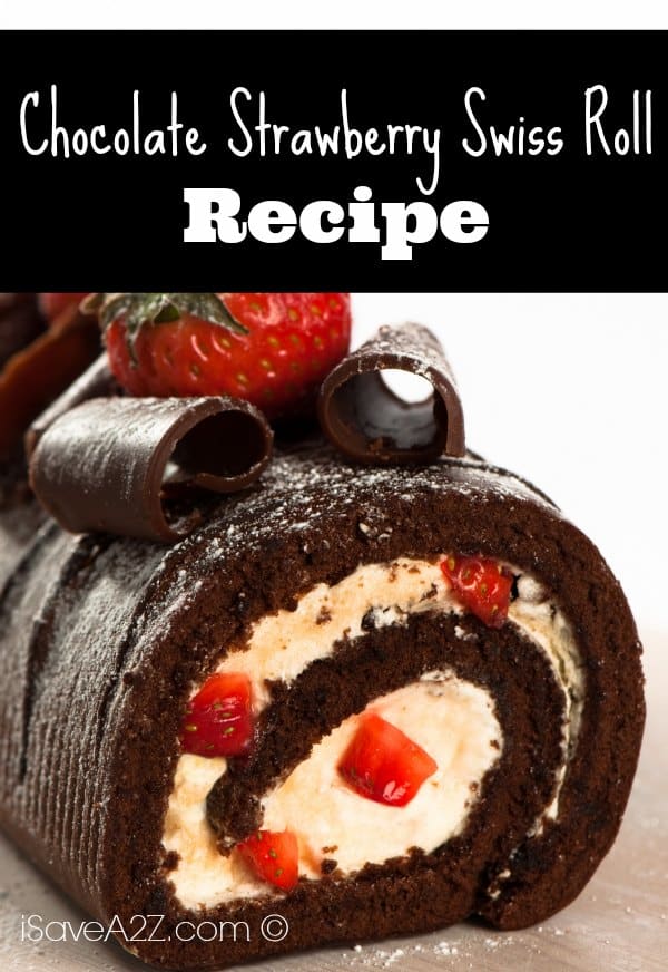 Chocolate Strawberry Swiss Roll