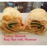 Easy Ice Chest Recipes: Turkey Spinach Roll Ups with Hummus