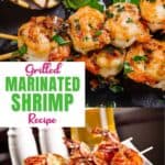 Grilled shrimp on a skewer