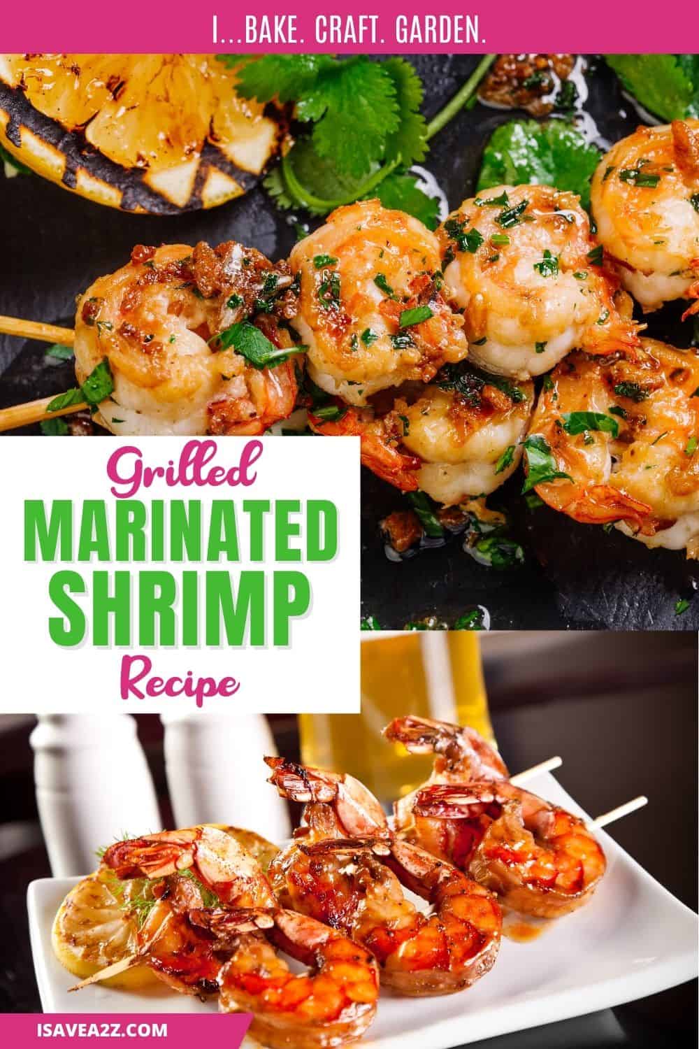 Grilled shrimp on a skewer