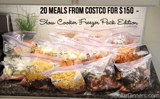 20 Gluten Free Crockpot Freezer Meals from $5 Dinners