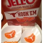 Game day food:  UT Austin Longhorn Jell-O Jigglers #TeamJellO