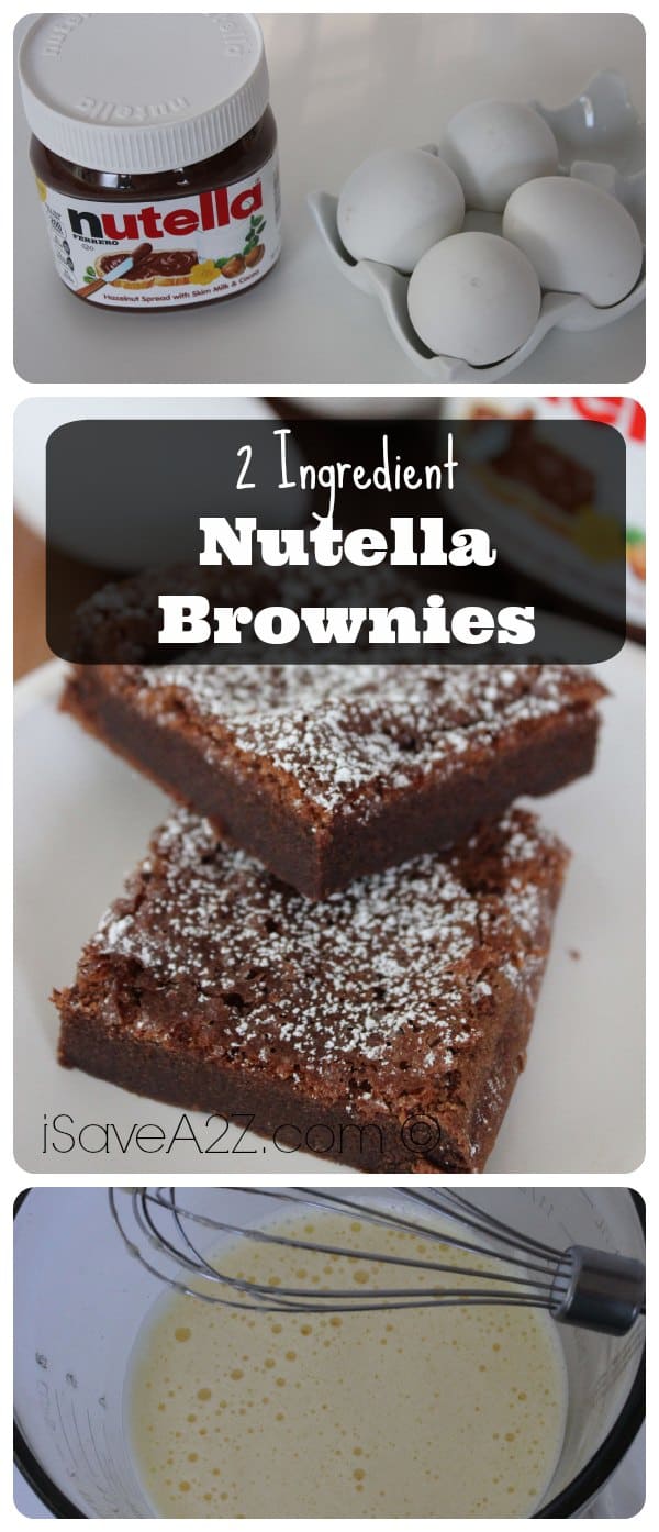 2 Ingredient Nutella Brownies
