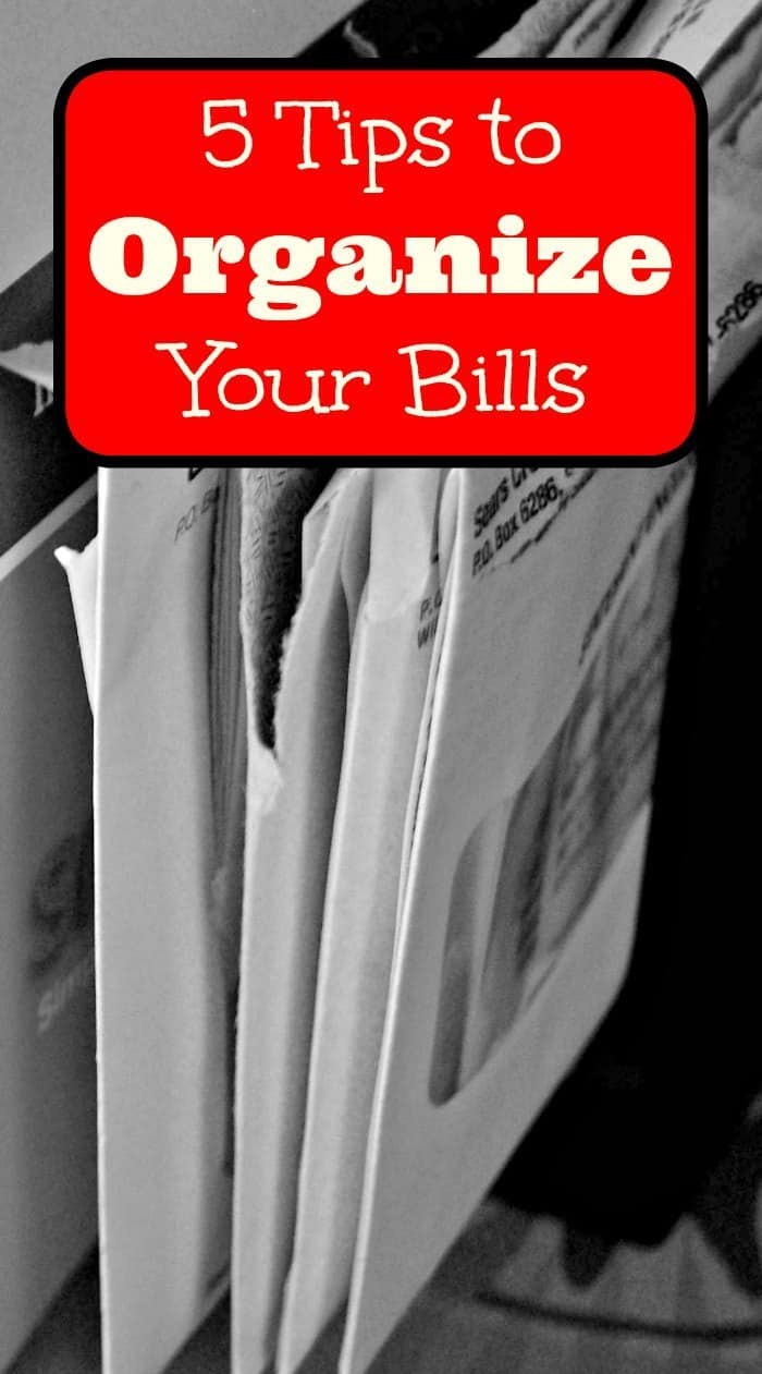 5 Tips to Organize Your Bills